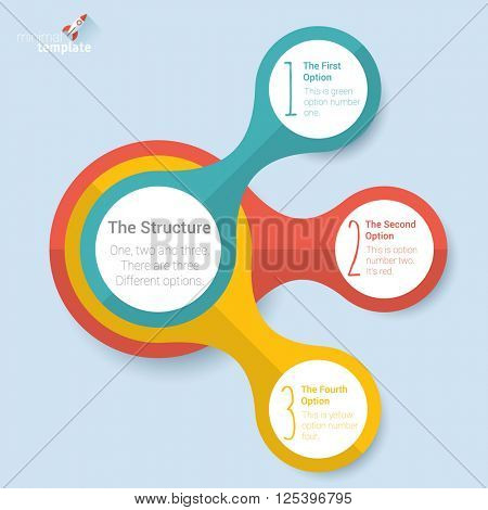 Ifographic vector step by step mock up.