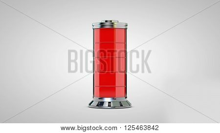 3D rendering of AA battery of a widespread against a white background.