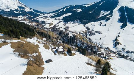 Ski Area Dienten  Hochkonig, Austria Alps In Winter