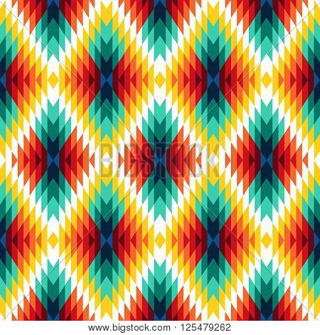 Tribal seamless colorful geometric pattern. Ethnic vector texture.Traditional ornament.