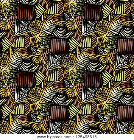 Seamless abstract vector pattern with complicated design for backgrounds, backdrops