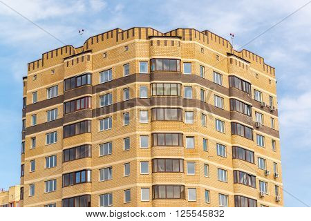 Andreevka, Russia - April 11.2016. The residential complex Uyutniy