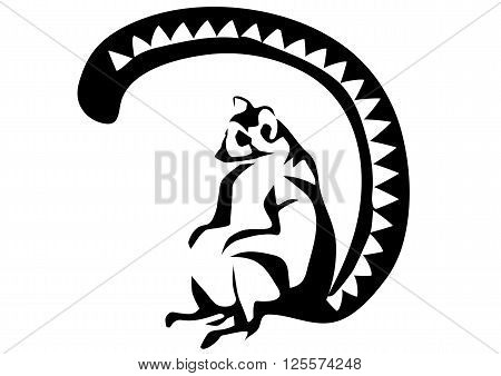 ring tailed lemur isolted on a white background