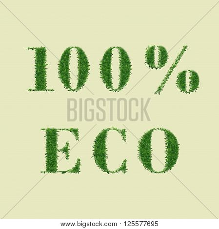 Ecology nature design. The text 
