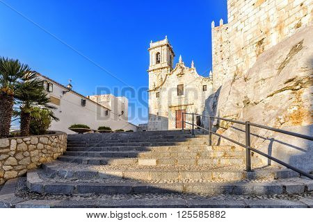 Church Of The Virgin Of Ermitana (1714) In Peniscola, Spain.