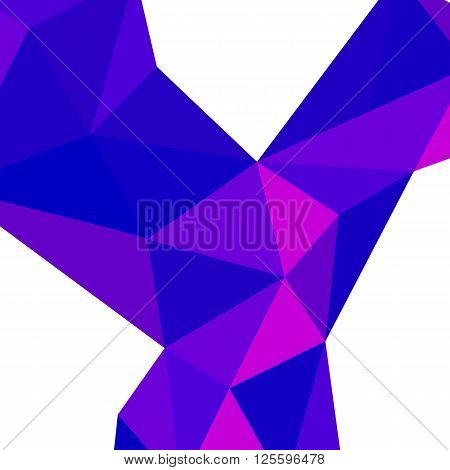 Abstract vector composition. Triangle colorful geometric background