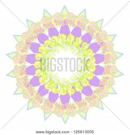 symmetrical circular pattern on a white background. vector illustratoration