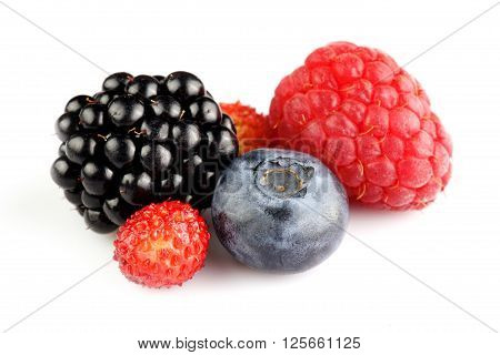 Fresh ripe berry in closeup isolated on white