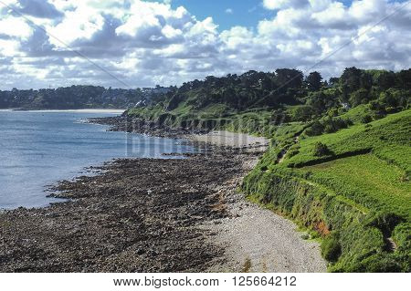 Ploumanach (Cotes-d'Armor Brittany France): the coast on the Atlantic ocean at summer