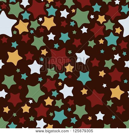 Stars seamless pattern. Vector illustration. Coloful vector illustration for your design