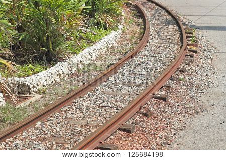Railroad station, railroad tracks and a cargo platform for trains