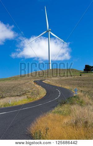 A wind farm near the town of Dalgety, New South Wales, Australia