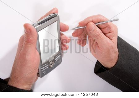 Hände mit PocketPC
