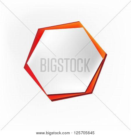 Vector stiker banner abstract moder illustration paper