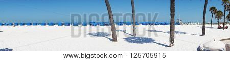 White sands at Clearwater Beach winter faction spoit
