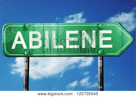 abilene road sign on a blue sky background