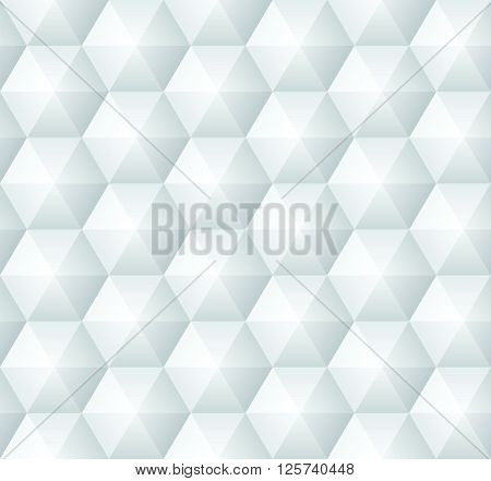 Modern geometric hexagonal vector seamless pattern with volume effect