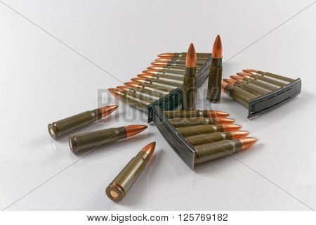 7.62x39 full metal jacket target shooting rifle cartridges with speed loader stripper clips