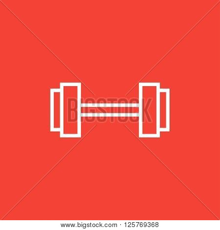 Dumbbell line icon.