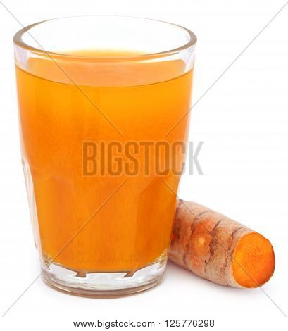 Close up of Raw Turmeric with extract