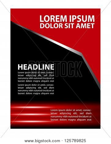 Flyer for business - red and black