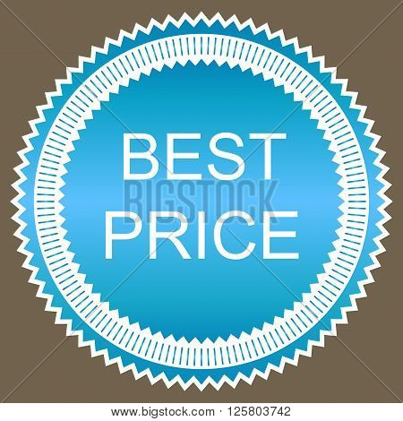 Red best price star button. Vector image.