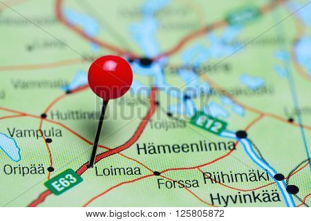 Loimaa pinned on a map of Finland