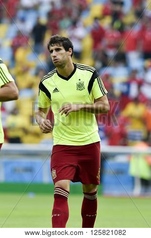 RIO DE JANEIRO BRAZIL - June 18 2014: Javi MARTINEZ of Spain during the FIFA 2014 World Cup. Spain is facing Chile in the Group B at Maracana Stadium