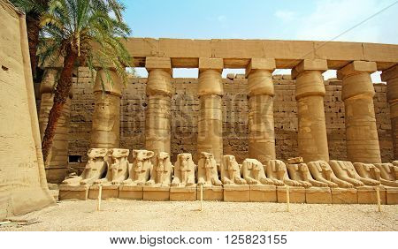 Ancient Temple of Karnak in Luxor, Egypt