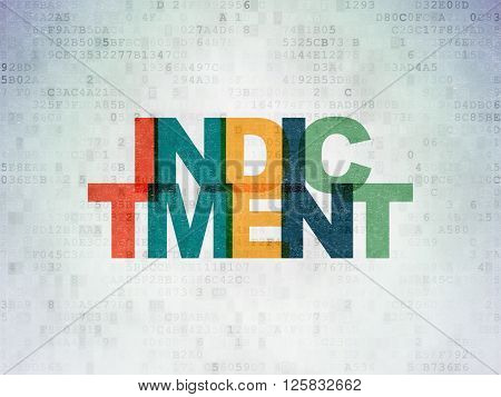 Law concept: Indictment on Digital Paper background