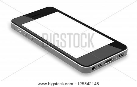 Black smartphones with blank screen, isolated on white background - high detailed,realistic, 3d illustration.