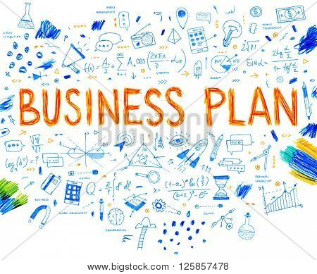 Hand Drawn Style Business Design. Pencil Sketch. Set of application development, web site coding, information and mobile technologies vector icons and elements. Business Plan concept.
