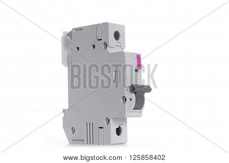 Automatic electricity switch isolated on white background.