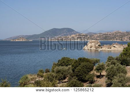 Bafa Lake landscape with great nature - Aydin - Turkey