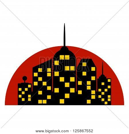 Vector city logo isolated on white background