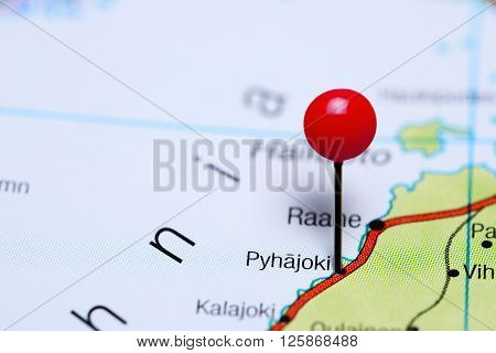 Pyhajoki pinned on a map of Finland