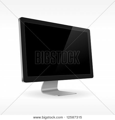 Černá LCD monitor izolované pro prezentace