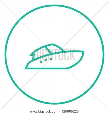 Speedboat line icon.