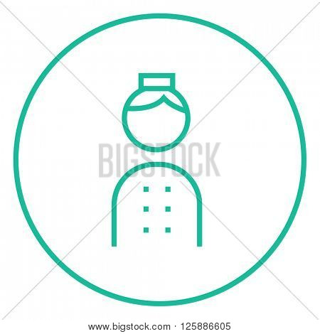 Bellboy line icon.