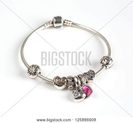 jewelry bracelet female on a white background amulets jewelry macro