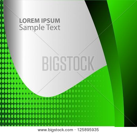 Template flyer background for business design in A4 size, Green turquoise circle curve element with black space,