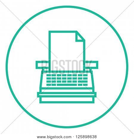 Typewriter line icon.