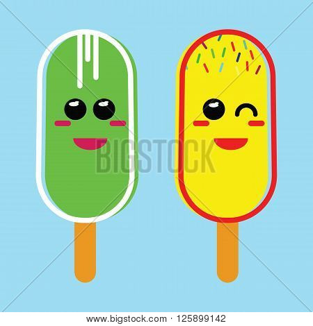 yellow and green ice cream with fun muzzles