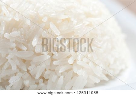 Food series : Close up of steamed rice