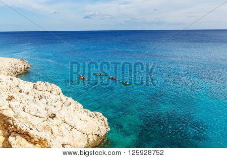 Beautiful sea shore in Cyprus