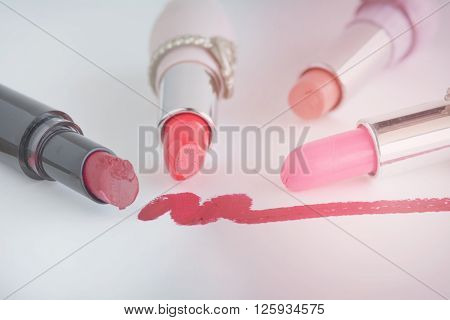 Beauty Background,pink Filter Vintage Style Lipsticks