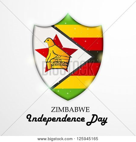 illustration of a Shield for Zimbabwe independence day.
