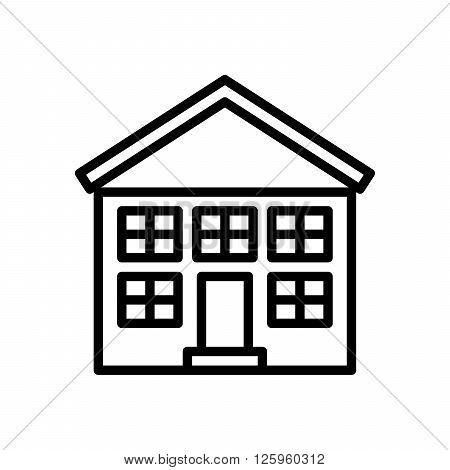 Shool fully scalable vector icon in outline style.