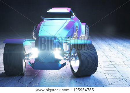 Blue Hot-rod
