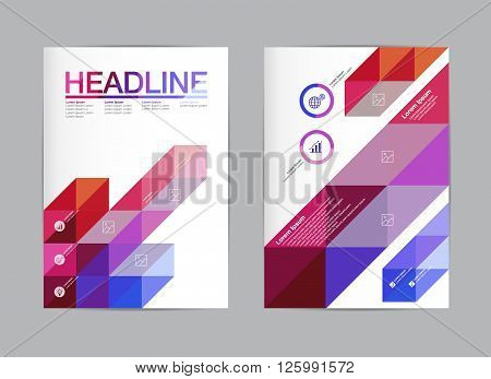 Flyer Template Design,  A4, Polygon ,Vector illustration